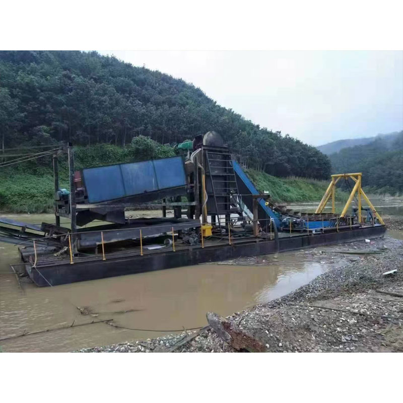 河道鏈斗淘金船